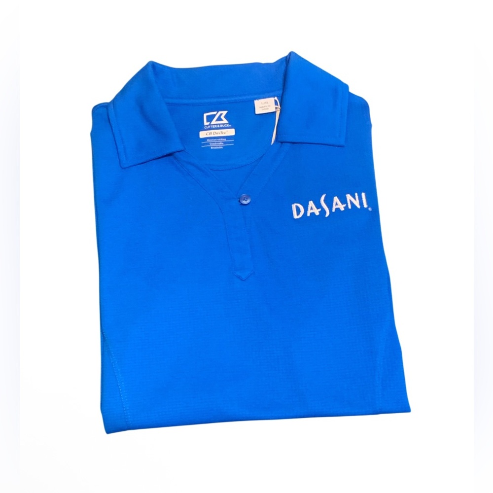 Cutter & Buck Dry Fit Polo Blue Dasani - Women’s Large NWT